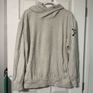XL Orangetheory Fitness White Cowl-Neck Hoodie